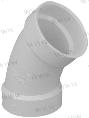 3.00" X 45 DEG ELBOW, WHITE