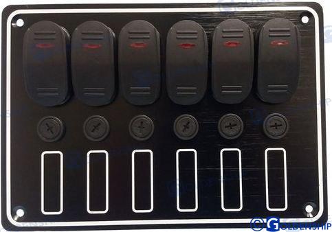 6 GANG WATERPROOF SWITCH PANEL | GS11195 | SWITCH | GOLDENSHIP