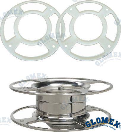 ADJUSTABLE BASE 0/5, STAINLESS STEEL. FOR T ANTENNAS | GLOV9500 | ANTENAS | GLOMEX