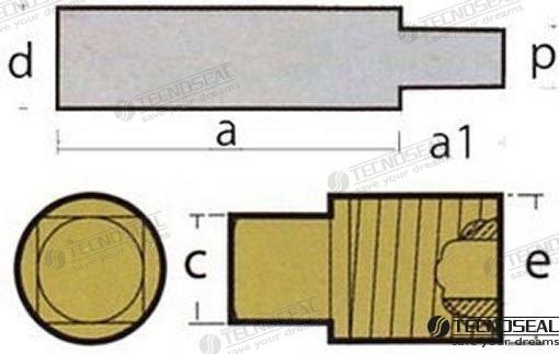 ANODE COOLING G.M. C/TAP | TEN02001T | ANODES | TECNOSEAL