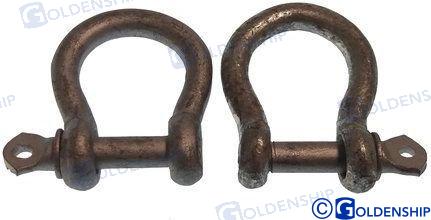 BOW SHACKLE HOT D. GALV. 6MM (2) | GS71260 | BOW SHACKLE | GOLDENSHIP