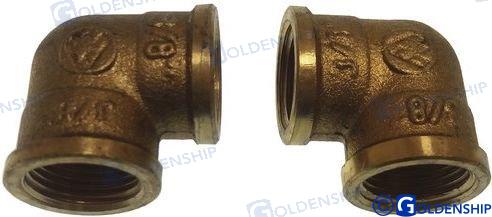 BRASS ELBOW H/H 3/8" (2) | GS30160 | BRASS | GOLDENSHIP