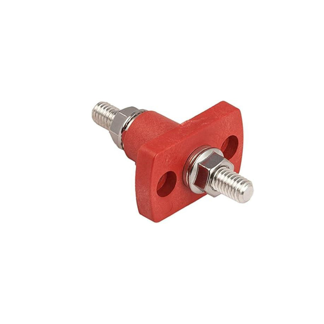 Terminal Sm Feed Through 5/16 Stud Red - Bs2202