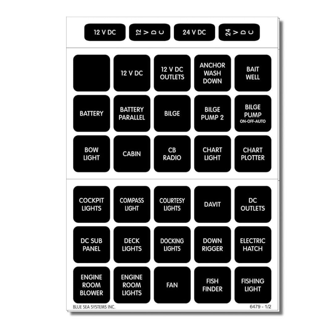 Label Kit Dc H2O 30 Square Black V2 - Bs4218