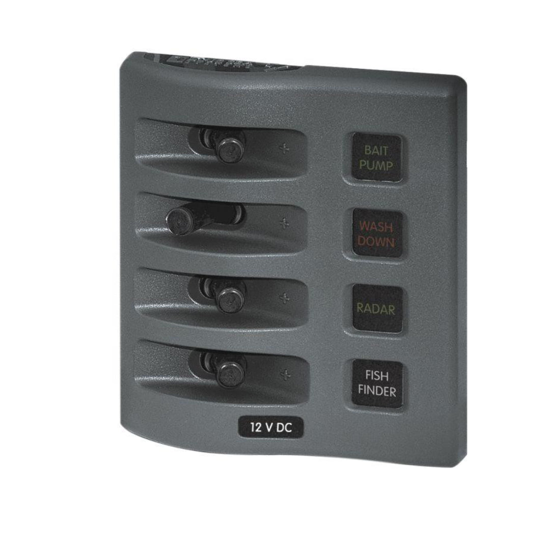 Panel Wd 12Vdc Fused 4 Position Gray - Bs4304