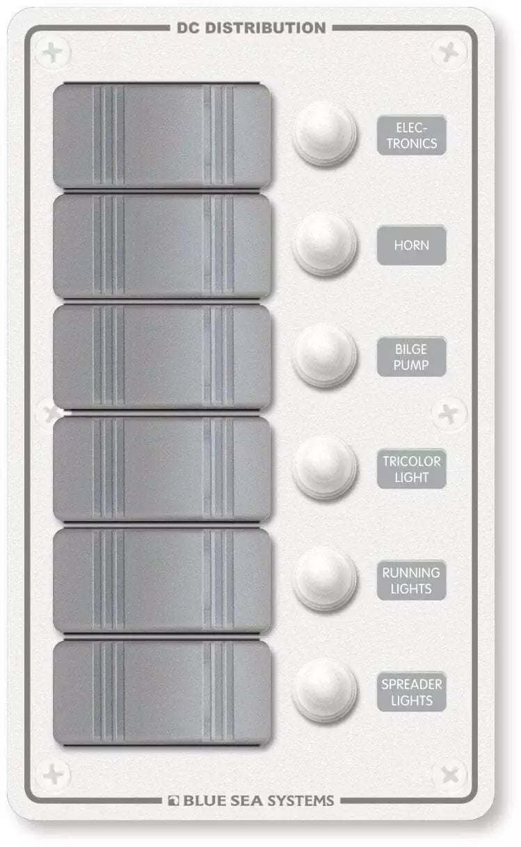Panel Waterproof 12Vdc 6 Breaker Vert - Bs8273