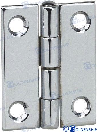 DOOR HINGE INOX 0,6MM 40X40 MM (2) | GS72177 | HARDWARE | GOLDENSHIP