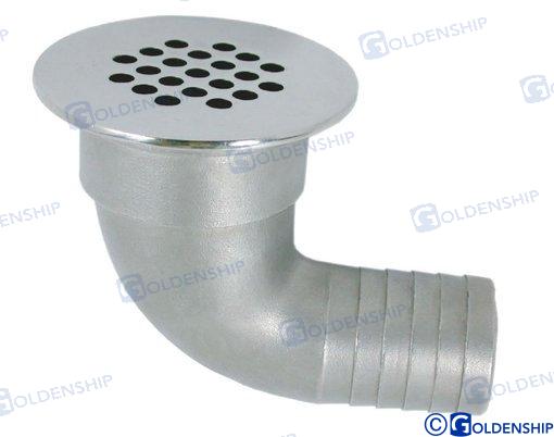 DRAIN GRATE W/BARB ADAPTER 1-1/4