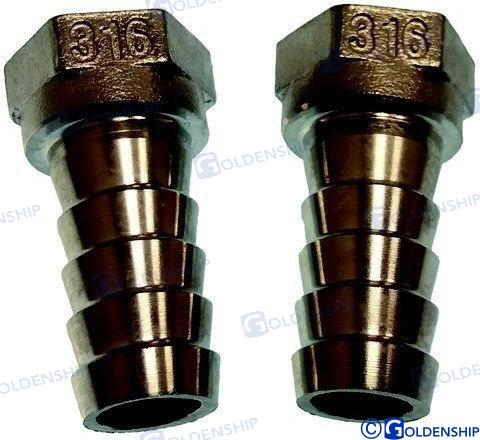 FEMALE NIPPLE AISI 316 1/2 - 15 (2) | GS30509 | HULL | GOLDENSHIP