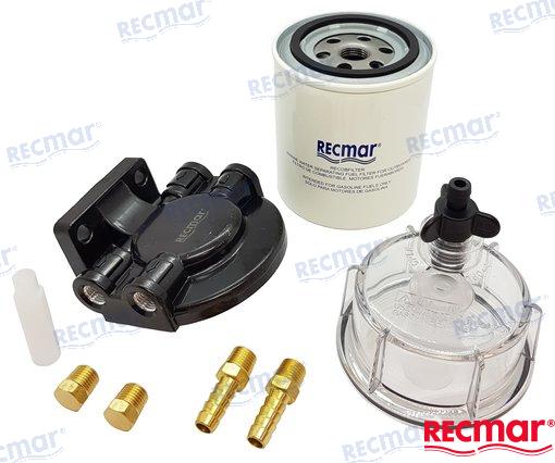 FUEL FILTER WITH ALUMINUM BRACKET | RECOBFILALU | FUEL FILTER | RECMAR