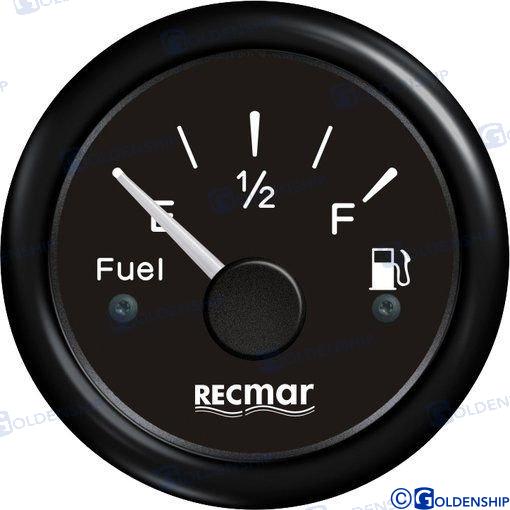 FUEL LEVEL EUROPEAN 0-190º BLACK | RECKY10200 | INSTRUMENTATION | RECMAR