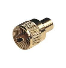 Gold Male Pl259 Connector For Rg58 | Glora132Gold | Vhf Use