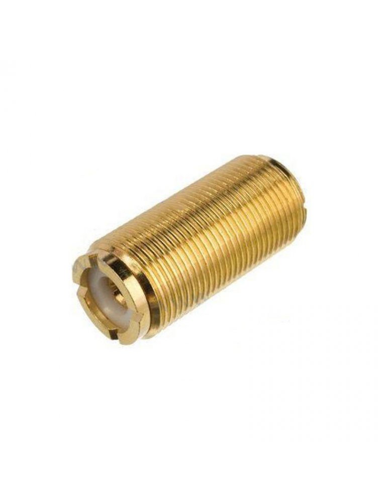 Pl258 Double Hembra Gold Connector For Pl259 | Glora133Gold | Vhf