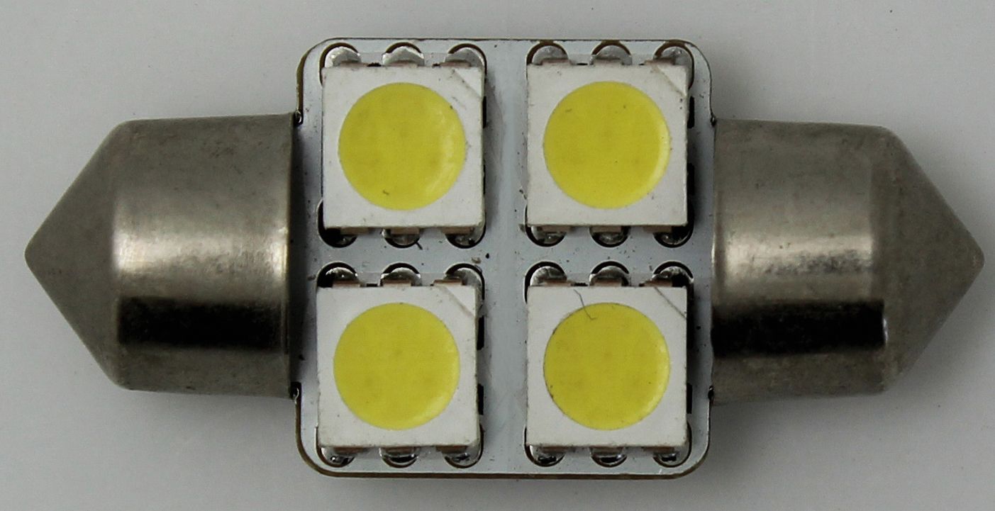 Bulb Festoon 4 Led 1.2W 10/30V - Gs10517