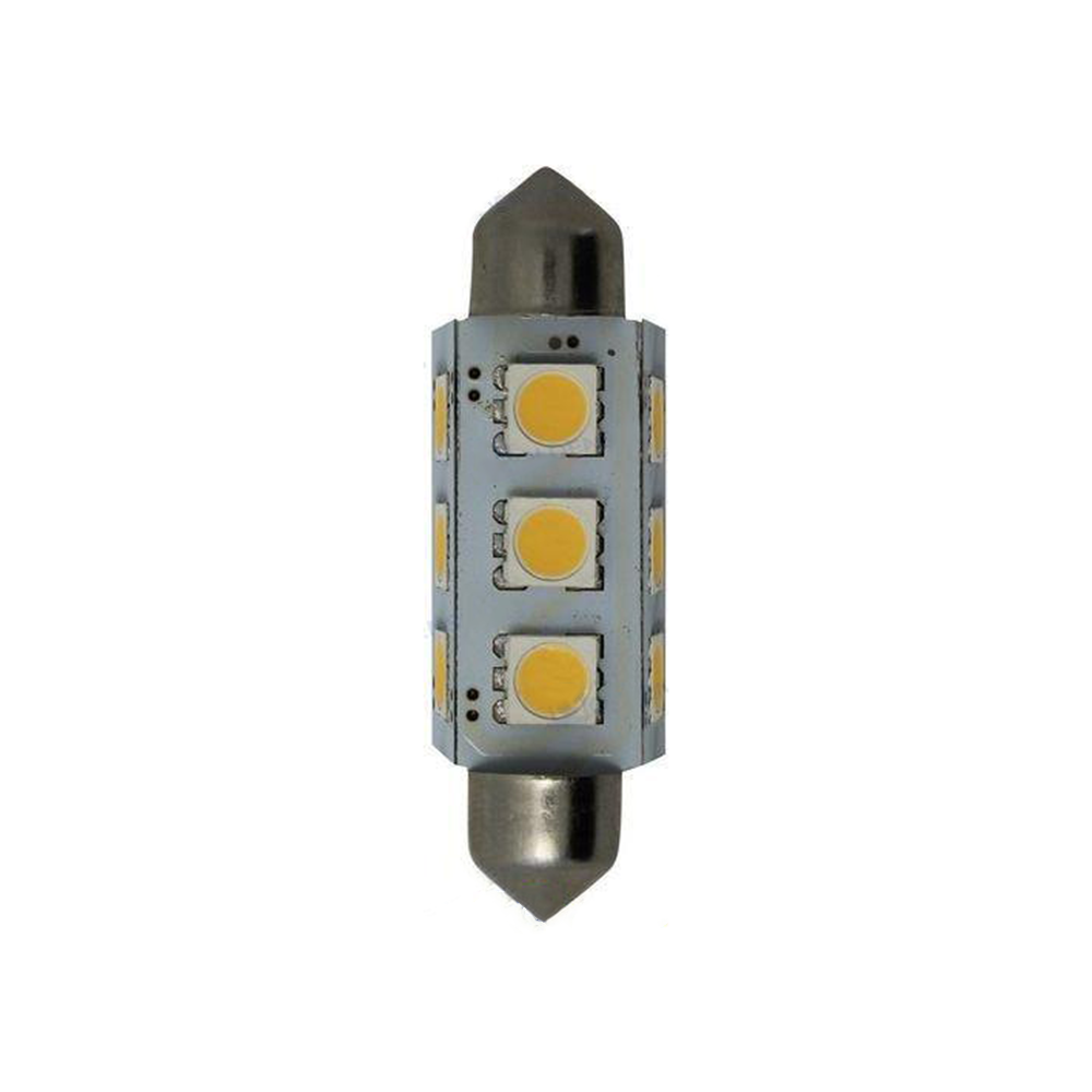 Bulb Festoon 12Led 1W 10/30V Ice White (2) - Gs10524