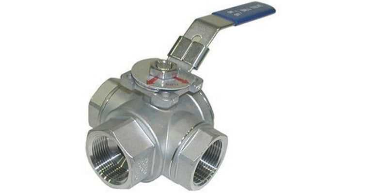 3-Way Ball Valve 1/2" Gs30030 - Durable Fluid Control Valve