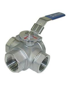 3-Way Ball Valve 1" Gs30032 - Durable Fluid Control Valve