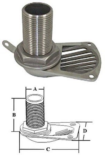 1-1/4" Thru-Hull Strainer | Gs30246 | Durable Marine Strainer