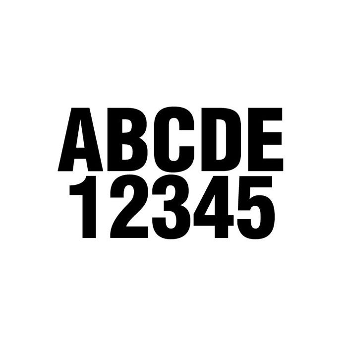 Kit Numbers And Letters Black Gs41473 - Stylish Crafting Accessories