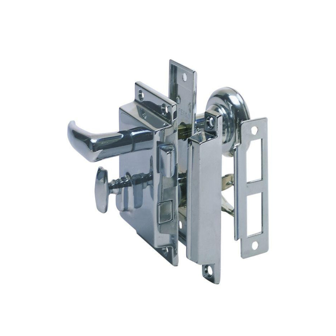 Rim Lock Set Gs72401 - Durable Door Security Hardware In Gold
