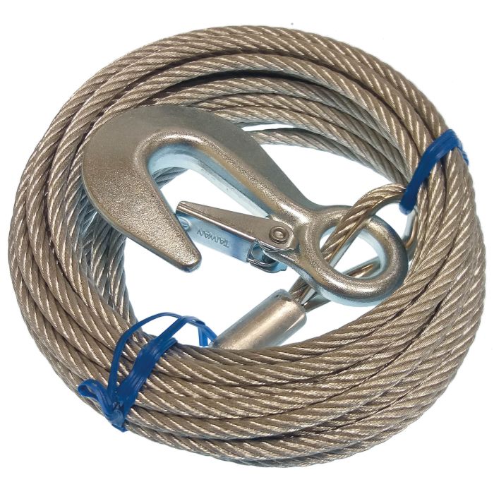5Mm X 6M Winch Cable & Hook - Gs76036 For Trailers