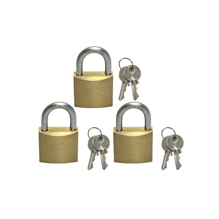 Marine Padlock 30Mm (3) | Gs76080 | Durable Trailer Security Lock