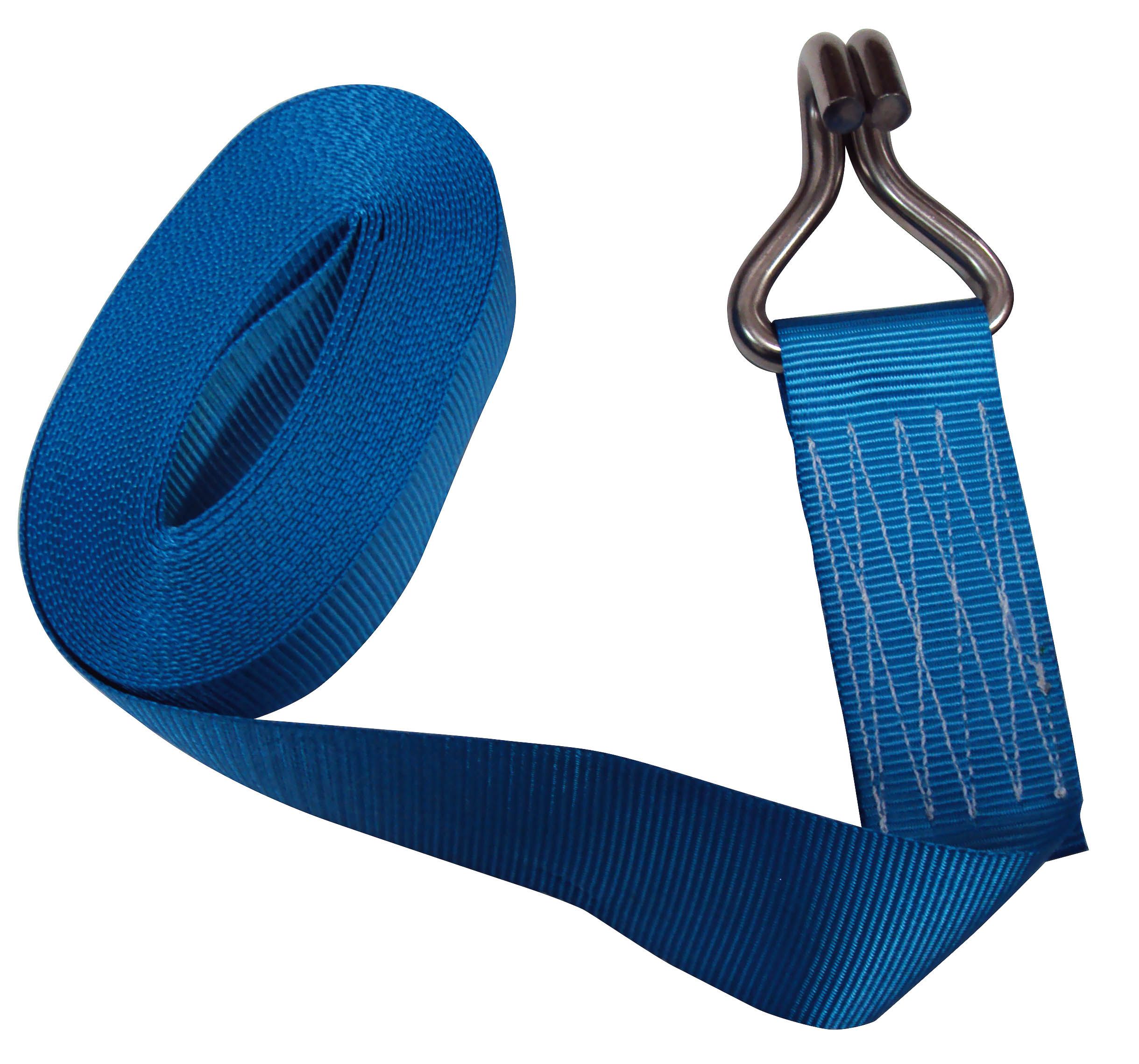 Durable 2" Blue Ratchet Tie - 8M | Gs76125 | Trailer Securement