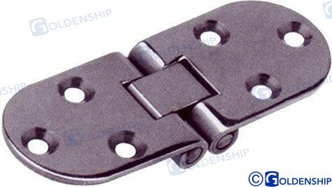 HINGE W/CATCH AISI316 80*30*2 MM (2) | GS72170 | HARDWARE | GOLDENSHIP