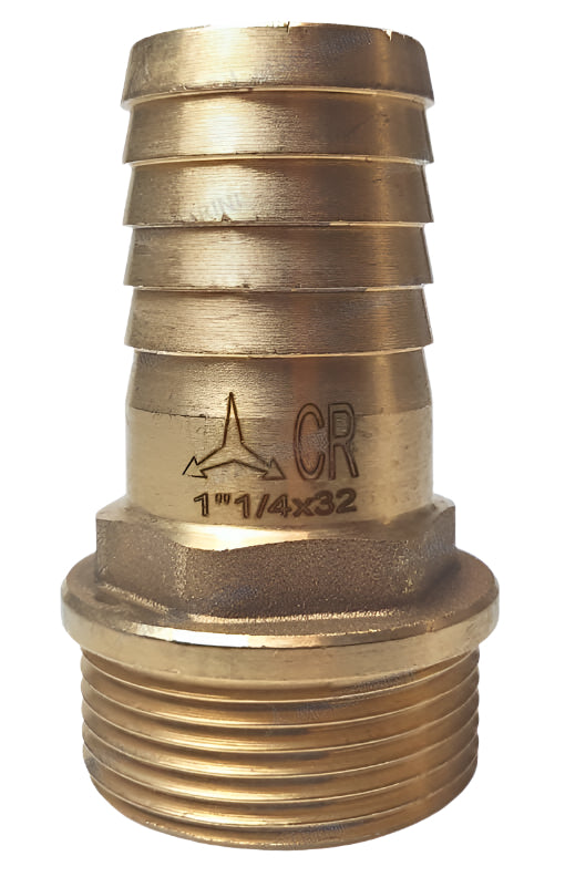 HOSE TAIL 1''1/4 X 32 M. BRASS CR | GS30843 | HULL | GOLDENSHIP