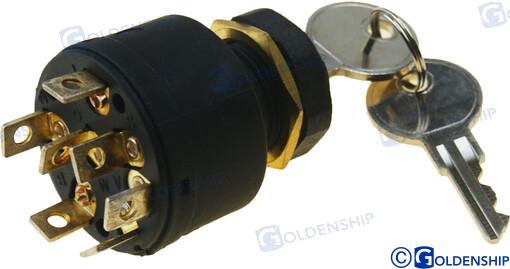 IGNITION STARTER SWITCH PLASTIC 7T-4POS | GS11155 | IGNITION | GOLDENSHIP