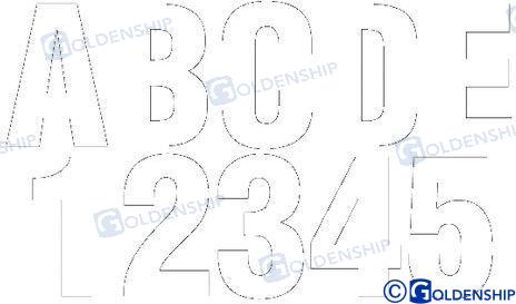 KIT NUMBERS AND LETTERS WHITE | GS41474 | ACCESSORIES | GOLDENSHIP