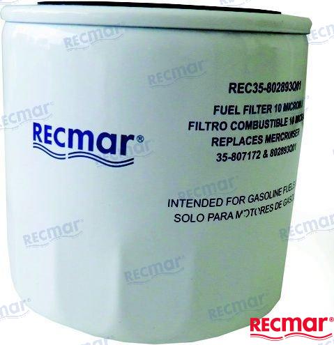 MERCRUISER FUEL FILTER 10 MICRON 3-3/4" | REC35-802893Q01 | FUEL FILTER | RECMAR