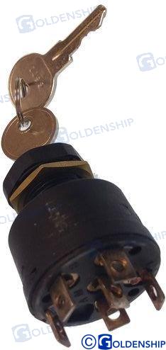 MERCRUISER IGNITION STARTER SWITCH PLASTIC 6T-3POS | GS11158 | IGNITION | GOLDENSHIP