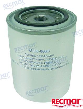 MERCRUISER OIL FILTER | REC35-06007 | OIL FILTER | RECMAR