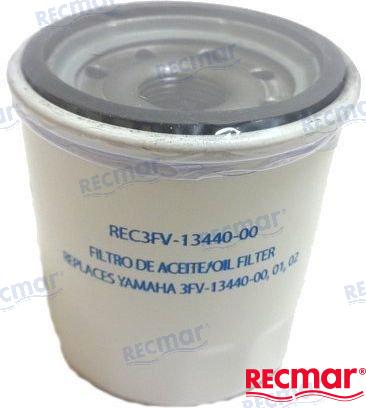 MERCRUISER/YAMAHA OIL FILTER | REC3FV-13440-00 | F9,9C (1998), FT9,9D (1999), F15A (1998), F20A (1998), F25A | RECMAR