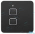 NEREIDE LIGHT SWITCH - 2 BUTTONS BLACK | SIMNLS2B | ELECTRICAL