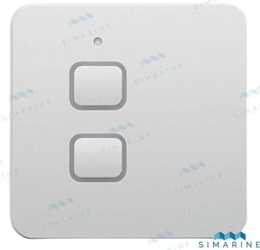 NEREIDE LIGHT SWITCH - 2 BUTTONS SILVER | SIMNLS2S | ELECTRICAL