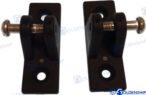 NYLON DECK HINGE BLACK (2) | GS72236 | HARDWARE | GOLDENSHIP