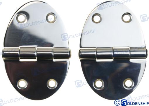 OVAL INOX HINGE 51X35 (PACK 2) | GS72194 | HARDWARE | GOLDENSHIP