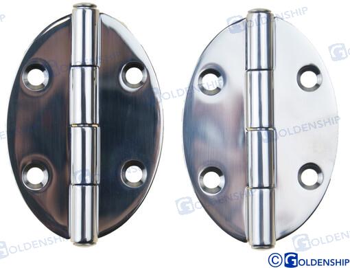 OVAL INOX HINGE 78X56 (PACK 2) | GS72192 | HARDWARE | GOLDENSHIP