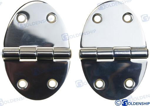 OVAL INOX HINGE 84X56 (PACK 2) | GS72193 | HARDWARE | GOLDENSHIP