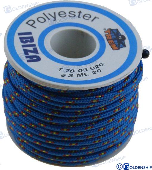 POLYESTER BRAIDED ROPE 3 MM. | GS60160 | FENDERS | GOLDENSHIP