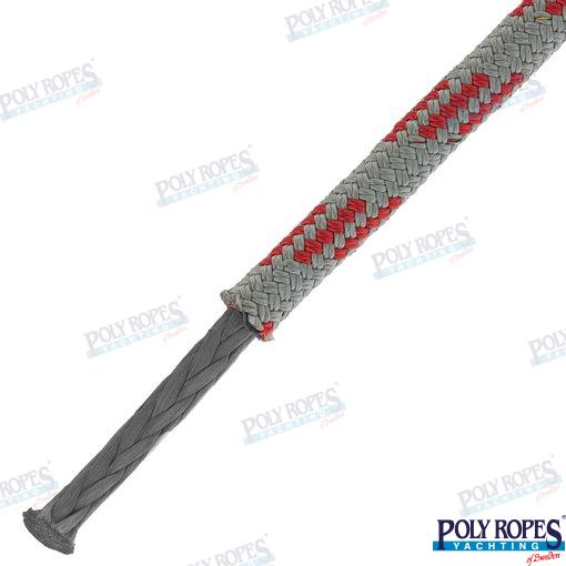 PRORACE FOUR GREY/RED 6 MM (185 M) | POL2082663106 | ROPES | POLY ROPES