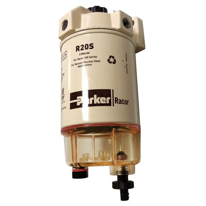 Racor Diesel Engine Filter Rac230R2 - 3 Ports, 11Cm Height