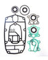 Yamaha Gearcase Seal Kit Rec6J8-W0001-21 For 25J/30D Engines