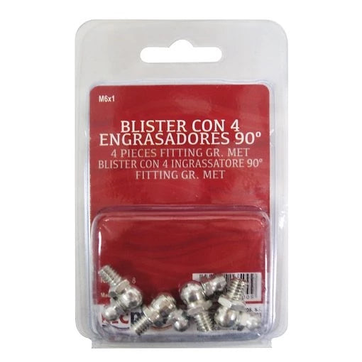4-Piece 90° Fitting Set Gr. Met | Rect11958 | Precision Tools