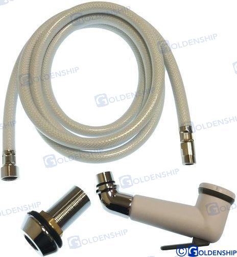 SHOWER TAP 3/8" 2.5M WHITE | GS20236 | PUMPS | GOLDENSHIP