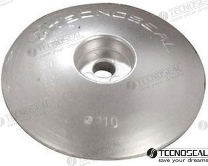 SINGLE ANODE IN ZINC ALLOY FOR RUDDER | TEN00103 | ANODES | TECNOSEAL