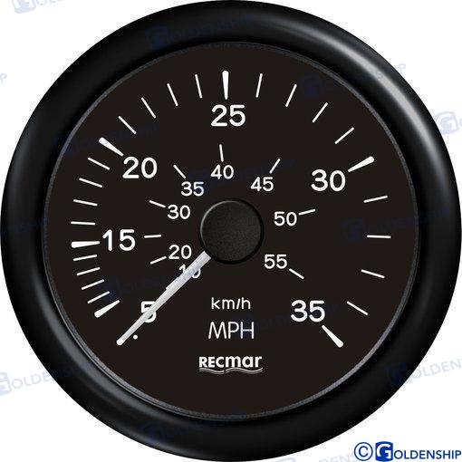 SPEEDOMETER 0/35 MPH BLACK | RECKY18204 | INSTRUMENTATION | RECMAR