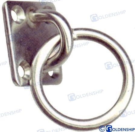 SQUARE EYE PLATE W/RING 35*30 | GS72013 | HARDWARE | GOLDENSHIP